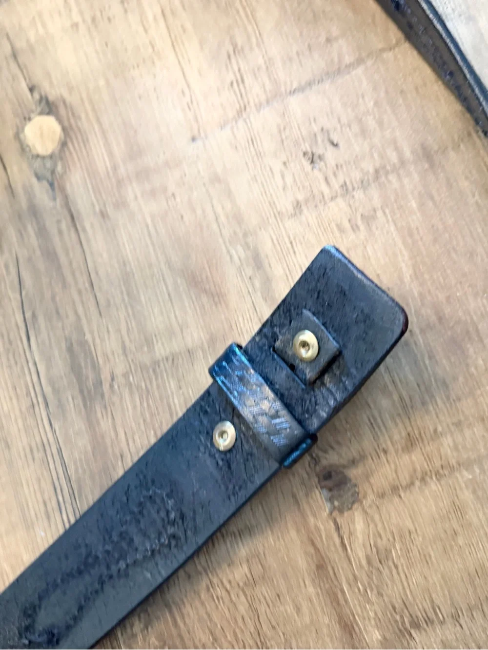 Vintage Triple K Braided Leather Ranger Belt. Black | Brass Buckle | Embossed